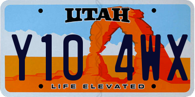 UT license plate Y104WX
