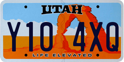 UT license plate Y104XQ