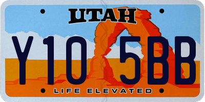UT license plate Y105BB