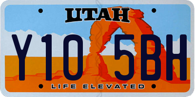 UT license plate Y105BH