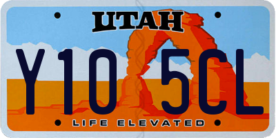UT license plate Y105CL