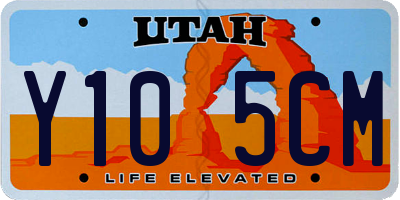 UT license plate Y105CM