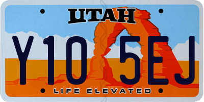 UT license plate Y105EJ