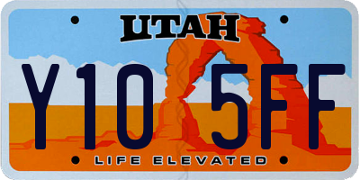 UT license plate Y105FF