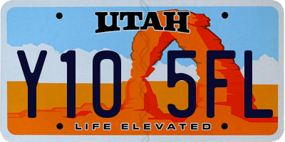 UT license plate Y105FL