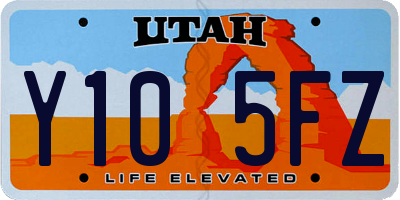 UT license plate Y105FZ