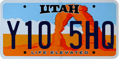UT license plate Y105HQ