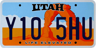 UT license plate Y105HU
