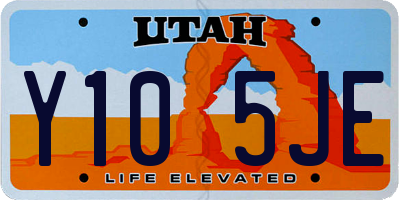 UT license plate Y105JE