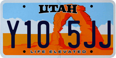 UT license plate Y105JJ