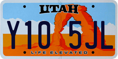 UT license plate Y105JL