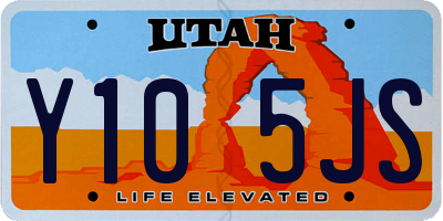 UT license plate Y105JS