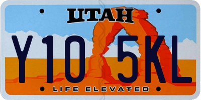 UT license plate Y105KL