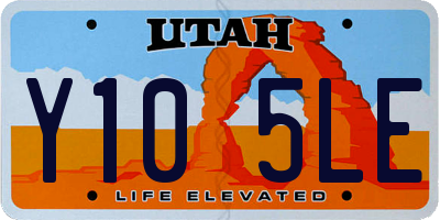 UT license plate Y105LE