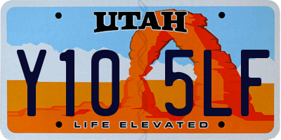 UT license plate Y105LF