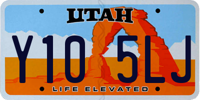 UT license plate Y105LJ