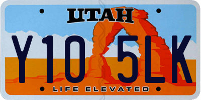 UT license plate Y105LK