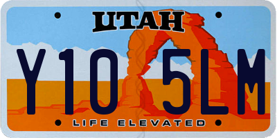 UT license plate Y105LM