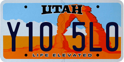 UT license plate Y105LO