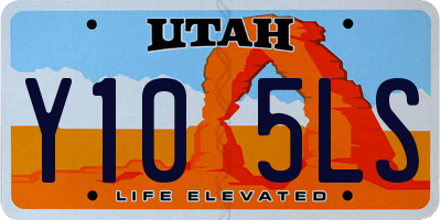 UT license plate Y105LS