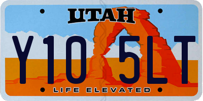 UT license plate Y105LT