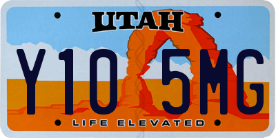 UT license plate Y105MG