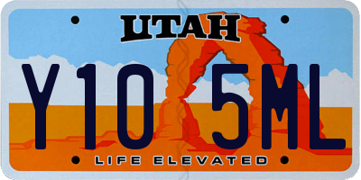 UT license plate Y105ML