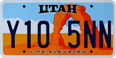 UT license plate Y105NN
