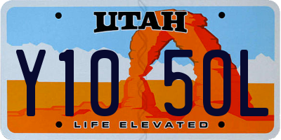 UT license plate Y105OL
