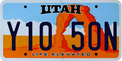 UT license plate Y105ON