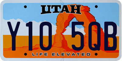 UT license plate Y105QB