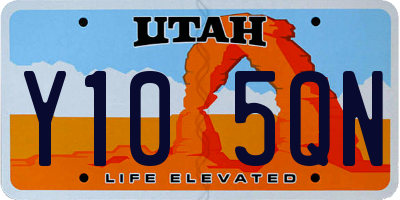 UT license plate Y105QN