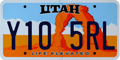 UT license plate Y105RL