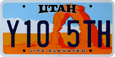 UT license plate Y105TH