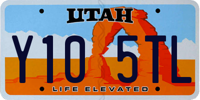 UT license plate Y105TL