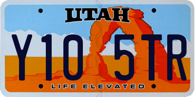 UT license plate Y105TR