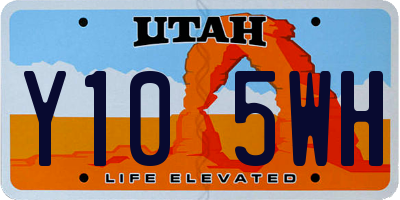 UT license plate Y105WH