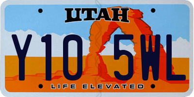 UT license plate Y105WL