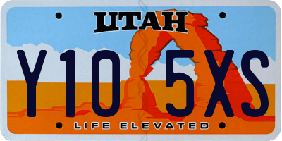 UT license plate Y105XS