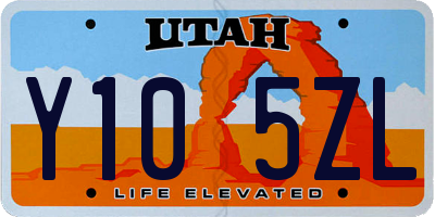 UT license plate Y105ZL