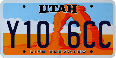 UT license plate Y106CC