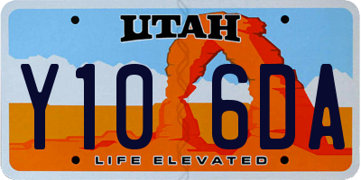 UT license plate Y106DA