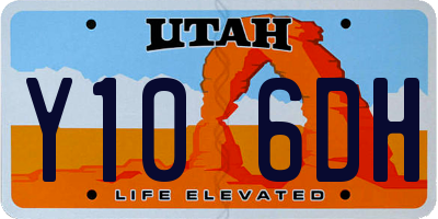 UT license plate Y106DH