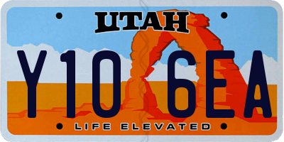 UT license plate Y106EA