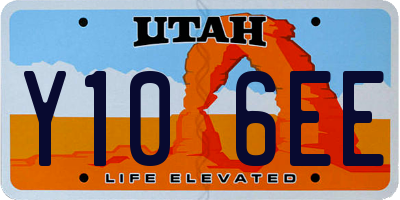 UT license plate Y106EE