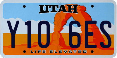 UT license plate Y106ES