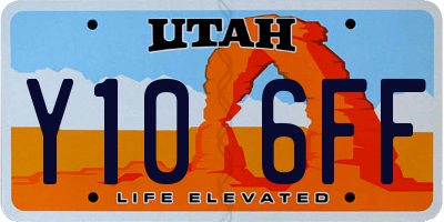UT license plate Y106FF