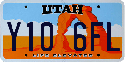 UT license plate Y106FL
