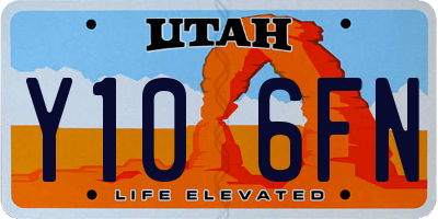 UT license plate Y106FN