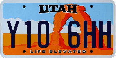 UT license plate Y106HH